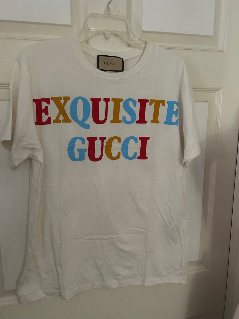 Original White Short-Sleeve 'EXQUISITE GUCCI' Graphic Tee